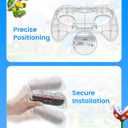 TRANSNOVO Hand Grips for Switch 2Wear-Resistant Switch Accessories Controller Grips for JoyCon2 Pack Comfort Handles (Transparent)