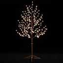 TYBEEU 5ft Lighted Cherry Blossom Tree with 184 Warm White LED Lights for Holiday Decor - Dimmable, UL Certified, Waterproof - Ideal for Indoor and Outdoor Decoration