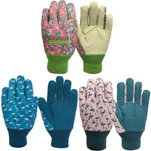 Kids Gardening and Garden Gloves for Toddler,Children's Yard Work Glove,Gift,Cute Pattern,Age3-8 (Large)