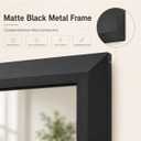 SMIROR 20x24 Matte Black Bathroom Vanity Mirror for Over Sink