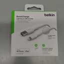 Belkin BoostCharge Braided Lightning Cable - 6.6ft/2M - MFi Certified Apple iPhone Charger USB to Lightning Cable 6ft - iPhone Cable - iPhone Charger Cable - Apple Charger - USB Phone Charger - White