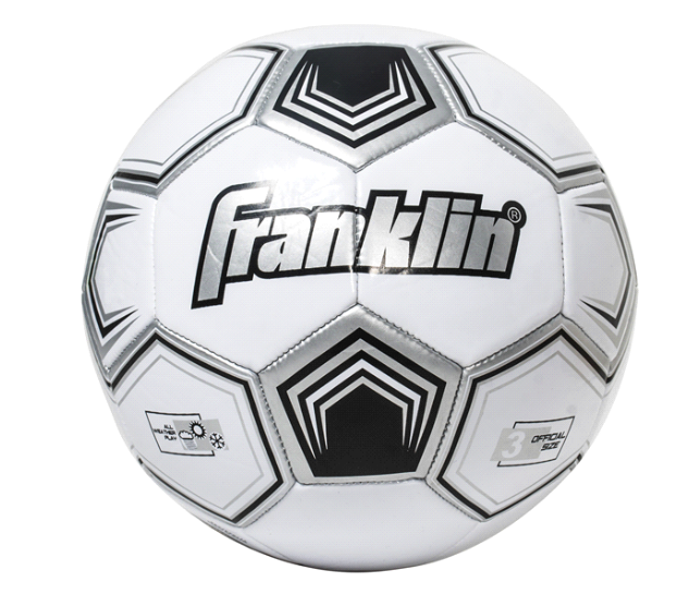 Franklin Ball Soccer, White, Size 3