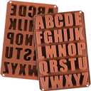 2pcs Large Letter Molds Silicone Alphabet Mold for Crayon, Cake Baking Decor (2)