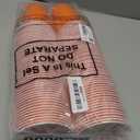 Sabary 100 Pack 12oz Plastic Cups Orange Graduation Heavy Duty Drinking Disposable Cups with Lines for Beverage Wedding Holiday Camping Barbecues Birthday Party Summer Outdoor Picnic