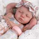 Aori Lifelike Reborn Baby Dolls - Realistic 20-Inch Newborn Real Life Baby Girl Doll with Poseable Limbs and Feeding Kit, Set for Kids 3+ (Maillard)