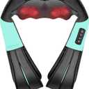 Nekteck Shiatsu Neck and Back Massager with Soothing Heat, Electric Deep Tissue 3D Kneading Massage Pillow for Shoulder Leg Full Body Muscle Pain Relief, Car Office and Home Use (Blue)