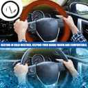 ZJchao Heated Steering Wheel Cover, Steering Wheel Heater, Automotive Hand Warming Protector, Fast Heating Anti Slip Universal Fit for Winter Driving Sedans, Suvs, and Trucks