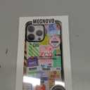 MOSNOVO Magnetic Case for iPhone 14 Pro Max, 10ft Military-Grade Protection, Compatible with Magsafe, Shockproof Phone Case for iPhone 14 Pro Max - Air Ticket Labels - Clear Black