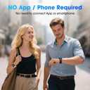 Pedometer Watch No APP/Phone Required, 1.85" Display Fitness Tracker Watch with Pedometer, Calories & Step Counter, Waterproof Smart Watches with Heart Rate Monitor, Sleep Tracking for Women Men