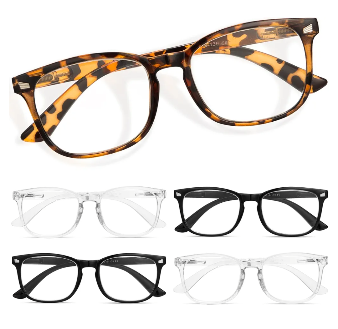 CCVOO Reading Glasses for Women/Men, Eyeglasses, Blue Light Readers for Women/Men, Computer Eye Glasses, Cheaters, +1.0