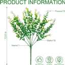 Artificial Flowers for Outdoors(24pac),Fake Plants,Fake Flowers,Artificial Plants & Flowers,Faux Flowers for for Front Porch Decor,uv Resistant Artificial FlowersWhite