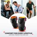 LTW Knee Massager with Heat and Red Light, Cordless Heated Knee Brace with 3 Heat/3 Vibration/5 Light Levels, 72 Red Lights with 660nm & 850nm, 5000mAh Massager for Knee Elbow Shoulder