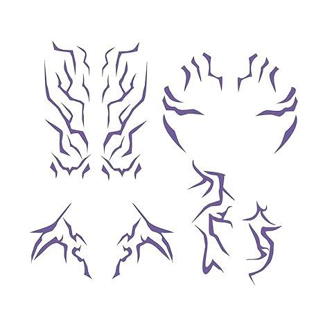 Temporary Tattoos Rumii Cosplay Accessories, Cosplay Tattoos Stickers Purple