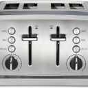 Hamilton Beach 4 Slice Toaster with Extra-Wide Slots, Bagel Setting, Toast Boost, Slide-Out Crumb Tray, Auto-Shutoff & Cancel Button, Stainless Steel 