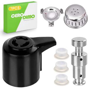 Universal Pressure Cooker Steam Release Valve and Float Valve Replacement with Silicone Caps, Compatible with 3, 5, 6, 8 Quart Models  Pressure Cooker Accessories and Replacement Parts