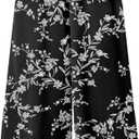Anyhold Womens Capri Palazzo Pants Wide Leg Gaucho Pant Dressy Casual Culottes with Pockets (Black, L)