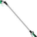 RESTMO 36-60 Metal Watering Wand, Long Telescopic Tube | 180 Adjustable Ratcheting Head | 7 Spray Patterns | Flow Control, Perfect Garden Hose Sprayer to Water Hanging Baskets, Shrubs, Green