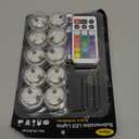 HL Small Submersible Led Lights with Remote,Mini LED Light,Waterproof Tea Light,Underwater Lights,Flameless Candles,Suitable for Vases, Fish Tanks, Hot Tubs, Parties,Wedding,Halloween Decorations (10PC -RGB)