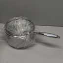 Stainless Steel Saucepan with Glass Lid, 3.5 Quart Multipurpose Sauce Pan, Sauce Pot - for Easy Pour with Ergonomic Handle (Tri-Ply Full Body)