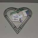 2-Pack Heart Shaped Wire Wreath Frame  Heart Metal Wreath Form with Ring Design for Valentines Day Wreath, DIY Crafts, and Home Decor  Dark Green Wire Frame for Christmas Holiday & Weddings