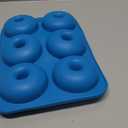 Aichoof Silicone Donut Mold for 6 Doughnuts, Set of 2. Food Grade LFGB Silicone Bagels Baking Pan, Non-Stick, Dishwasher Safe, Heat Resistant and Microwave Safe(Blue)