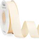 Ribbli Ivory Grosgrain Ribbon, 1 inches x Continuous 25 Yards, Use for Bows DIY Hair Accessories,Gift Wrapping, Craft and Sewing