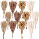 300 PCS Dried Flower Bouquet Pampas Grass, Floral Decor for Home, Wedding, and Boho Style | Perfect for Vases, Fall, Spring, Summer, and Winter Arrangements