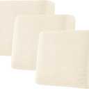 H.VERSAILTEX Super Stretch Individual Seat Sofa Covers Couch Slipcover Sets Thick Jacquard Textured Twill Fabric (3 Piece XL Sofa Cushion Covers, Natural)