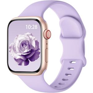 Sport Silicone Band Compatible with Apple Watch Bands 40mm 38mm 41mm 44mm 45mm 46mm 42mm 49mm for Women Men, Soft Wristband Water-proof Strap for iWatch Bands Series 11 10 9 8 7 6 5 4 3 2 1 Ultra SE