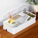 Turtle Tank Kit with Lid for Baby & Small Aquatic Turtles Medium