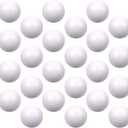 24 Pcs White Foam Stress Ball Squeeze Stress Relief Balls for Kids and Adults Hand Exercise Sensory Relief Toys for Anxiety ADHD Autism White