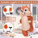 Spinosaurus Inflatable Squirrel Costume Kids Thanksgiving Inflatable Costume Christmas Blow Up Squirrel Costumes Halloween Inflatable Suit for Boys Girls
