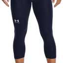 Under Armour Men's HeatGear 3/4 Leggings (Large, Midnight Navy (410)/White)