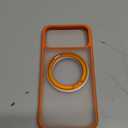 TORRAS Upgraded 360 Magnetic Stand for iPhone 17 Pro Max Case with Camera Control, Fit for MagSafe with Ring, Mil-Grade Protection, Translucent Slim for iPhone 17 ProMax Case Ostand, Neon Orange