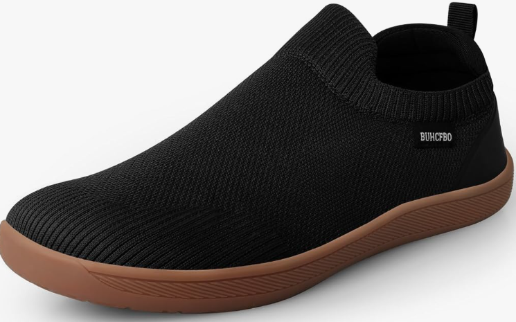 Men's Barefoot Shoes Minimalist Slip on Cross-Trainer Shoes Wide Toe Walking Shoes Zero Drop Sole Trail Running Sneakers Gym Workout Casual,   Size 3W