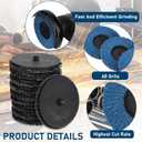 50 Pcs 3 Inch Flap Discs 60 Grit T27 Flap Sanding Disc High Density Zirconia Grinding Wheels Sanding Disc for Metal Wood Stainless Steel Finishing and Angle Grinder Rust Removal