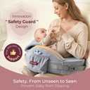 Momcozy CozyPro Nursing Pillow - All Around Lumbar & Arm Support - Safety Guard, Firm & Springy Memory Foam-Stable, Ergonomic Support, Easier Breastfeeding, Wider Cushion, Adjustable, Removable Cover
