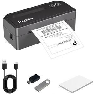 Joysea 4x6 Wireless Bluetooth Thermal Shipping Label Printer | For Small Business, Compatible with Amazon, Shopify, USPS & Other Platforms, Black