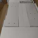 Furologee 51" Gaming Desk with Power Outlets & LED Lights, Reversible Computer Desk with File Cabinet & Monitor Stand for Home Office, Large Work Table with Storage Shelves & Drawer, White