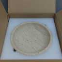 YeasHome Beige Travertine Decorative Bowl, 7.8" Diameter x 2" Height, Handmade, Perfect for Entryway Key Bowl, Fruit, Kitchen Counter, Dining Table Centerpiece, Office Decor & Coffee Table