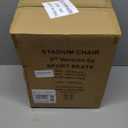 SPORT BEATS Stadium Seats with Back Support Bleacher Chairs with Back and Cushion Thick Padded Bleacher Seats Includes Shoulder Strap Navy Blue 2pcs Regular - 17" W x 12" D x 16.5" H