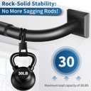 Black Curtain Rods for Windows 48-90Inch(4-7.5ft) Heavy Duty Wrap Around Blackout Curtain Rods,Adjustable Room Darkening Drapery Rod for Bedroom, Living Room, Sliding Door & Outdoor Patio