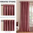 MIULEE Velvet Curtains 96 inches 2 Panels - Luxury Blackout Curtains for Bedroom Living Room Thermal Insulated Super Soft Window Drapes Rod Pocket & Back Tab, Dusty Rose Pink, W52 x L96 inches