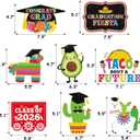Mexican Graduacin Party Decorations Table Toppers Set of 24 Graduation Fiesta Taco Bout a Future Centerpieces Sticks Congrats Grad Class of 2026 Graduation Party Supplies