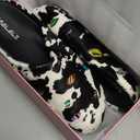 Real Fur Slides Mules for Women Round Toe Slip on Sandals Fuzzy Luxury Platform Clogs Slippers Comfortable Fashion Cute Shoes (6, Blue)