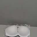 Plusexy Women's Push Up Strapless Bra Thick Padded Underwire Convertible Multiway Bras (40C, White)