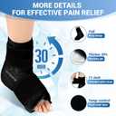 Comfytemp Ankle Foot Ice Pack Wrap for Plantar Fasciitis Relief, Ankles Brace for Sprain, Heel Spur, Swelling, Achilles Tendonitis, Cold Bag for Injuries Reusable, Hot Cold Compress, 1 Pack (Black)