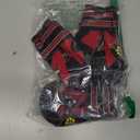 CovertSafe& Dog Boots for Dogs Non-Slip, Waterproof Dog Booties for Outdoor, Dog Shoes for Medium to Large Dogs 4Pcs with Rugged Sole Black-Red Size 8