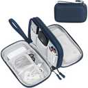 FYY Electronic Organizer, Travel Cable Organizer Bag Pouch Accessories Carry Case Portable Waterproof Double Layers All-in-One Storage for Cable, Cord, Charger, Phone, Earphone Navy