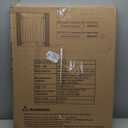 Narrow Baby Gate 24 to 29 Inch Wide Pet Gate Pressure Mounted No Drill Safety Gate Walk Through Metal Child Gate for Kids Stairs or Pets Indoor White (24.02"-29.13"/61-74cm)